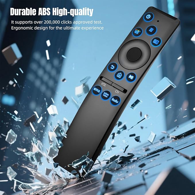 Backlit Universal Remote Control for Samsung Smart TV, Samsung Remote Control Replacement, Compatible for UHD QLED 8K 4K Smart TVs, with Shortcut Buttons for Netflix, Prime Video and Hulu