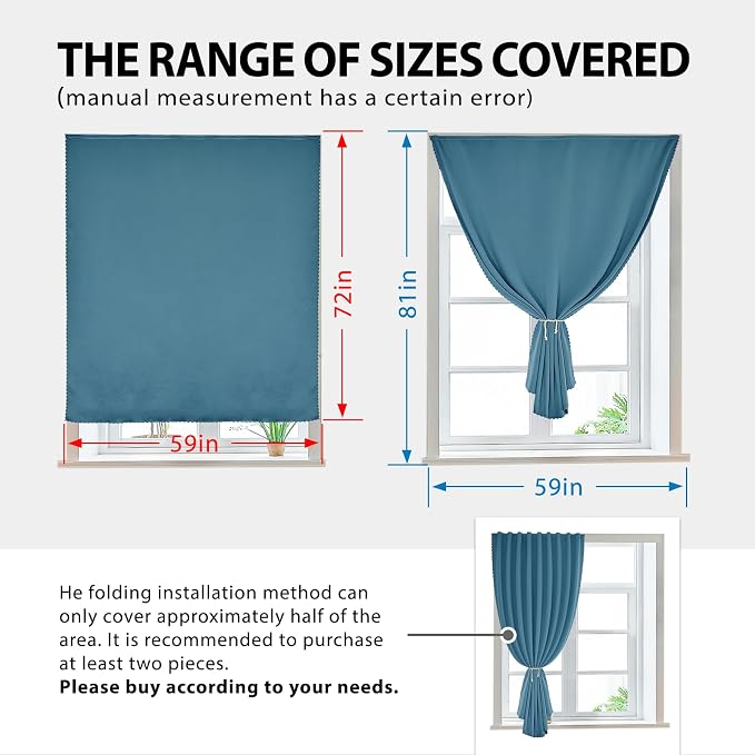 JILRON Magic Tape Stick on Portable Curtains - Image 3