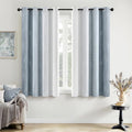 MIULEE Chambray Blue and Greyish White Ombre Blackout Curtains 52Wx63L | Full by MIULEE