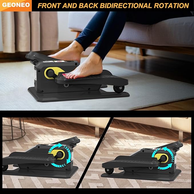 Under Desk Elliptical Machine, Electric Elliptical Exerciser for Senior, Quiet & Small Electric Seated Pedal Exerciser for Home with Display Monitor, Remote Control & 12 Adjustable Speeds