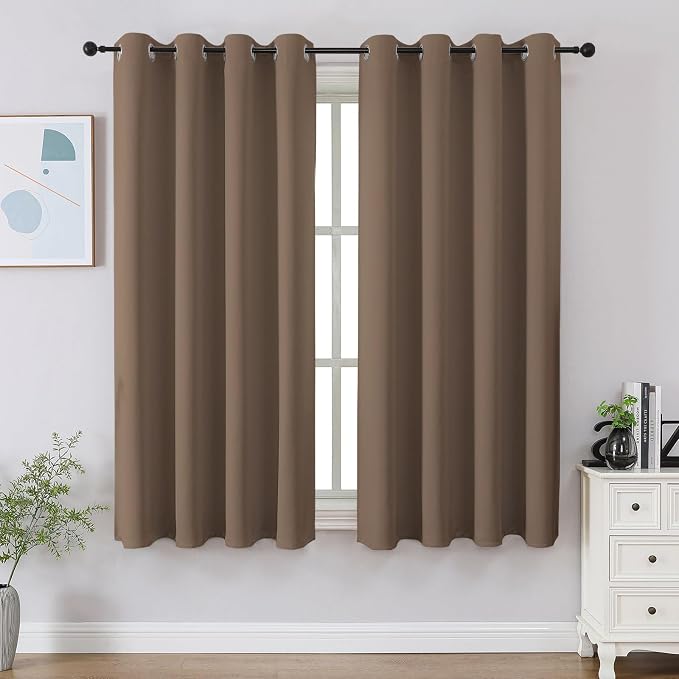 CUCRAF Blackout Curtains for Bedroom, Thermal Insulated Room Darkening Grommet by CUCRAF