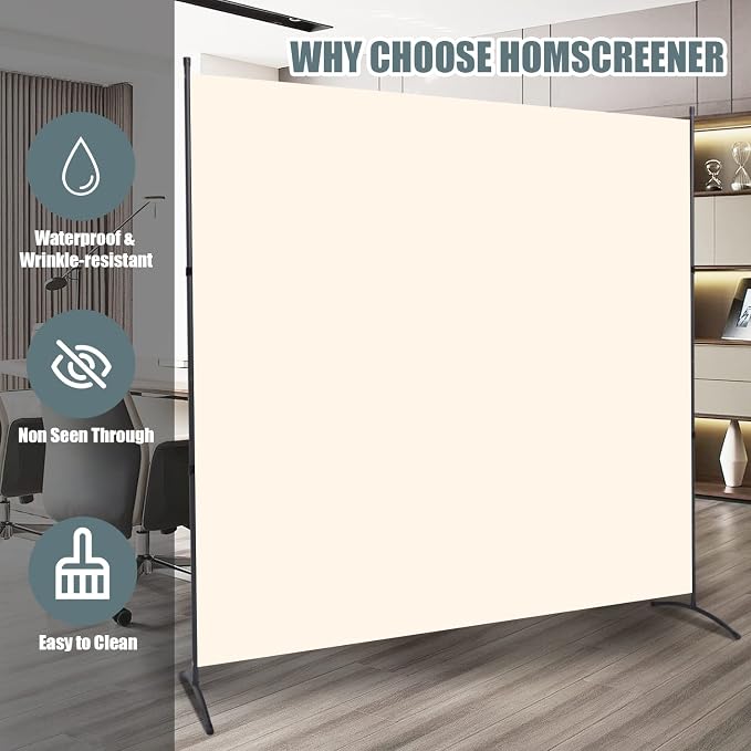 Room Divider Folding Privacy Screens, 6FT Tall Divider - Image 4