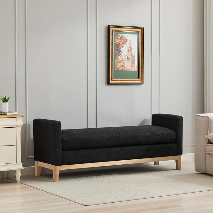 KEIKI Oversize Boucle Bench Ottoman - Image 5