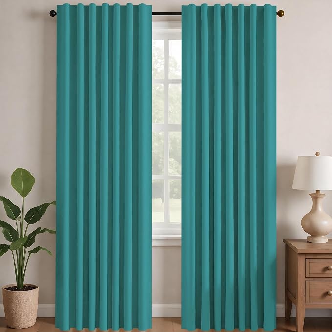 Deconovo Solid Back Tab and Rod Pocket Room Darkening Shades Insulated Thermal by Unknown