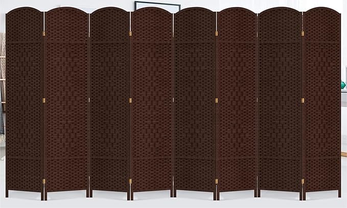 8 Panel Room Divider, 6 FT Wide Folding Screen Room Divider by DURASPACE