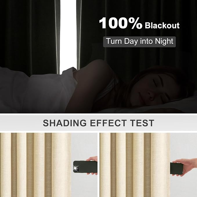 Topfinel Pinch Pleated Full Blackout Curtains 84 Inch - Image 3