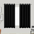 Black Out Curtains 60x45 Inch Long 2 Panels Burg by KOUFALL
