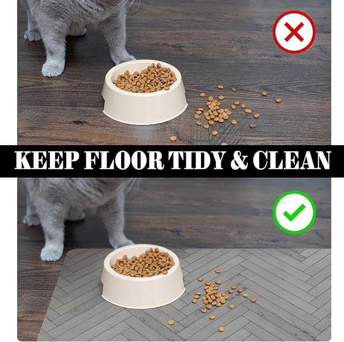 Dog Food Mats for Floors Absorbent, Pet Cat Food Mat - Quick Dry Dog Bowl Mats for Food and Water, Eco-Friendly Boho Pet Supplies