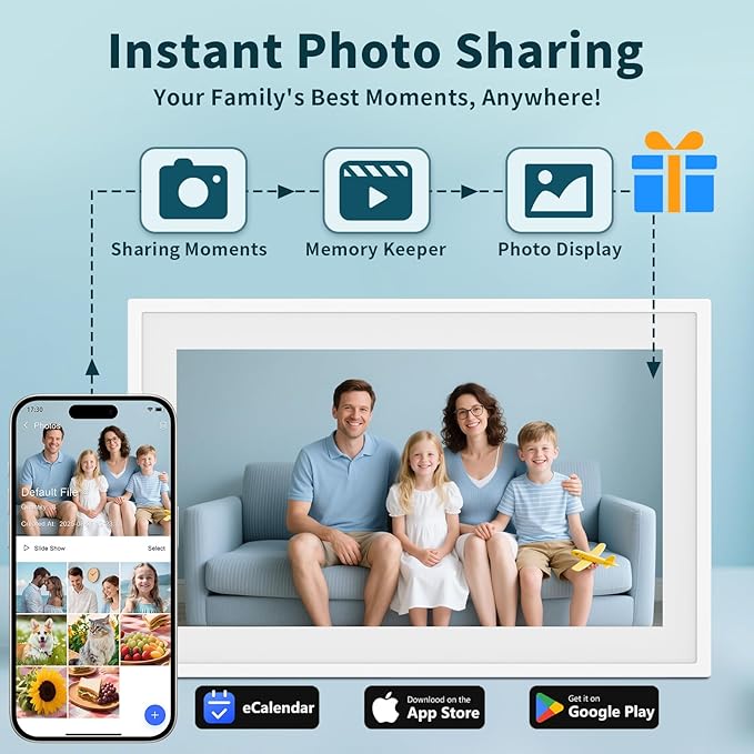 Canupdog 10.1 inch Digital Calendar & Chore Chart, Smart Touchscreen Interactive Display for Family Schedules, Easy to Organizing and Planning for Home and Office