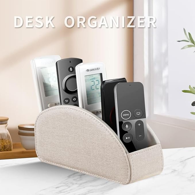 PU Leather TV Remote Control Holder/Caddy - Image 2