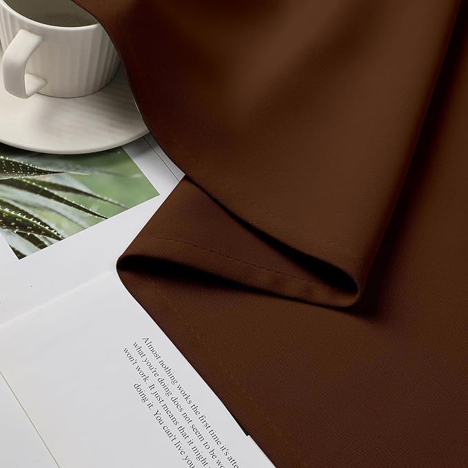 CUCRAF Brown Blackout Curtains 96 inch Length 2 Panels Set, Room Darkening - Image 10