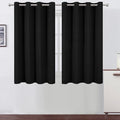 Black Thermal Blackout Curtains/52 x 54 Inch/Set of 2 Panels Room Darkening by Lemomo