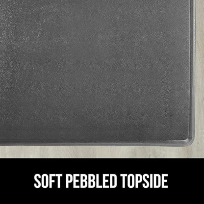 GORILLA GRIP 2 Pack Comfortable Cushioned Kitchen Mats for Floor, 17x24 + 17x48, Waterproof, Stain Resistant, 1/2 Inch Thick Soft Ergonomic Standing Desk Anti Fatigue Mat, Foam Supports Feet, Charcoal