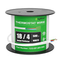 Syston 18/4 Thermostat Doorbell HVAC Heating Control Cable Wire, 18 AWG 4 Conductors 100% Solid Copper Conductors CL3R/FT4/CMR Riser-Rated, UV Resistant RoHS for Low Voltage Applications Use