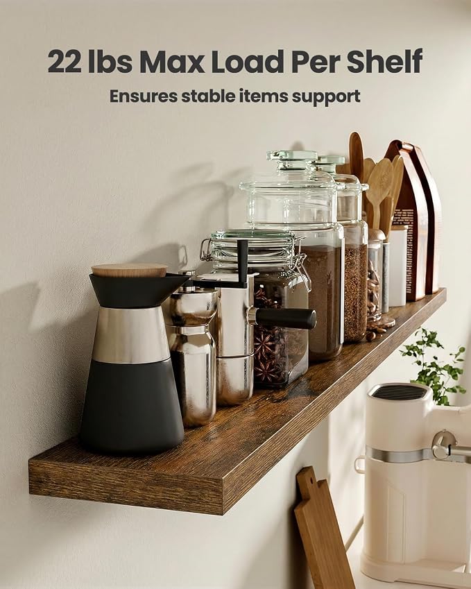 Amada 23.6" Floating Shelves for Wall Decor & Storage, Living Room, 22 lbs - Image 5