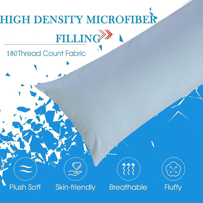 SHOUREN Large Body Pillow, Long Bed Pillow - Image 5