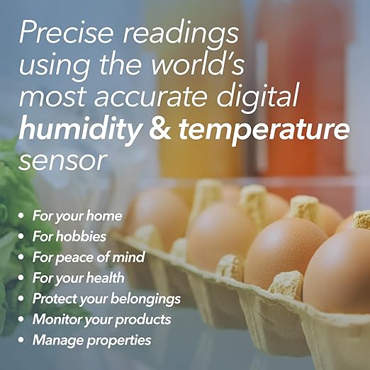 SensorPush HTP.xw Smart Temperature Sensor & Humidity Sensor - Thermometer, Barometer, & Hygrometer w/App Monitoring - Premium Heat Index, Barometric Pressure Gauge, Temperature and Humidity Monitor