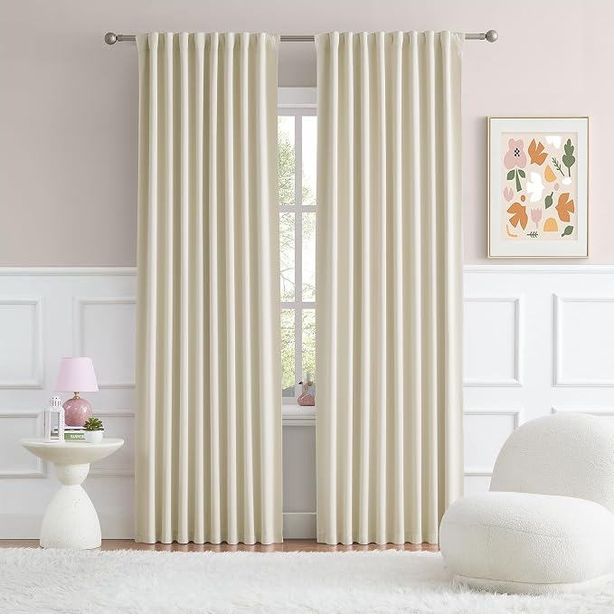Back Tab and Rod Pocket Blackout Curtains by DUALIFE