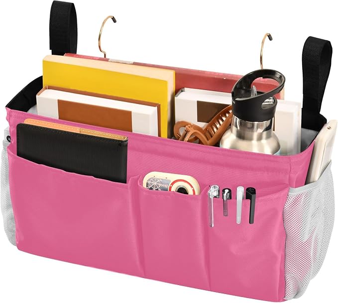 DOMIKING Neon Pink Bedside Caddy - Image 3