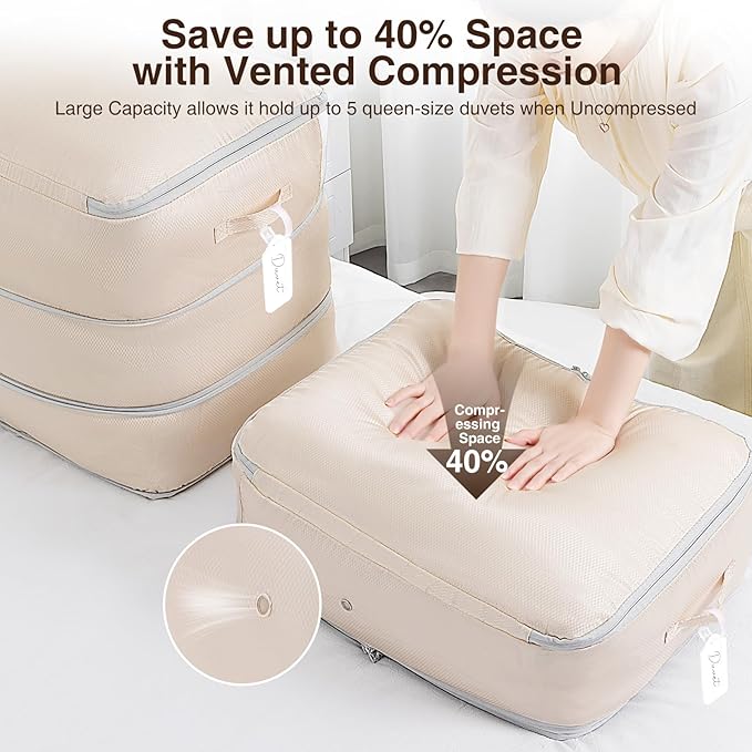 6 Pack Compression Storage Bags - 110L Large Capacity Comforter Storage Bag - Image 3