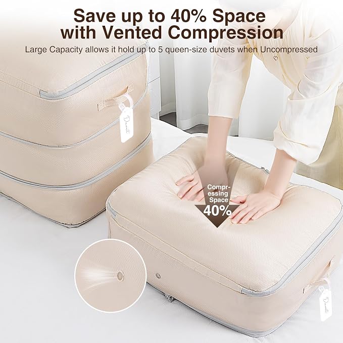 4 Pack Compression Storage Bags - 110L Large Capacity Comforter Storage Bag - Image 3