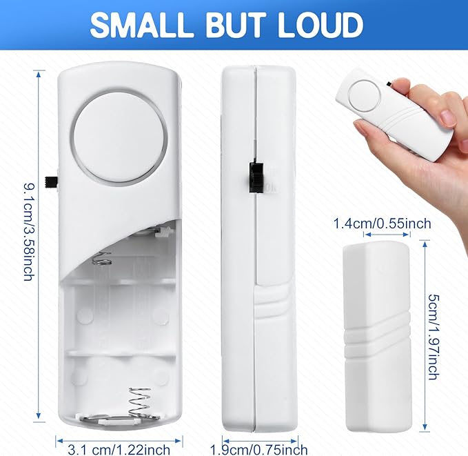 Xuhal 24 Pcs Door Window Alarm for Home Security Bulk Wireless Door Sensors Security Burglar Alarm Anti Theft for Safety, Home, Office, Garage, Apartment