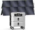 IEE SP5000 Solar Generator 5000W, 5120Wh Power Station with 2x200W Solar Panels, 5 AC Outlets(9000W Surge), 120V/240V Dual Voltage, LiFePO4 Battery for Home Backup Outdoors Camping RV Emergency