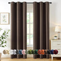 MIULEE Blackout Curtains for Bedroom 2 Panels 40"x84" Long Chocolate Brown | by MIULEE