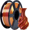FLASHFORGE Silk Dual Color Filament, Gold and Rose 2 in 1 Coextrusion Silk PLA Filament 1.75mm, 3D Printer Filament Color Change 1kg(2.2lbs) Spool, Dimensional Accuracy +/- 0.02mm