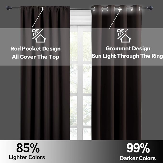 RYB HOME Small Window Curtains 45 inches Length - Image 5