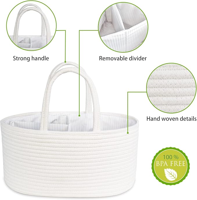 ABenkle Baby Diaper Caddy, Nursery Storage Bin and Car Organizer - Image 7