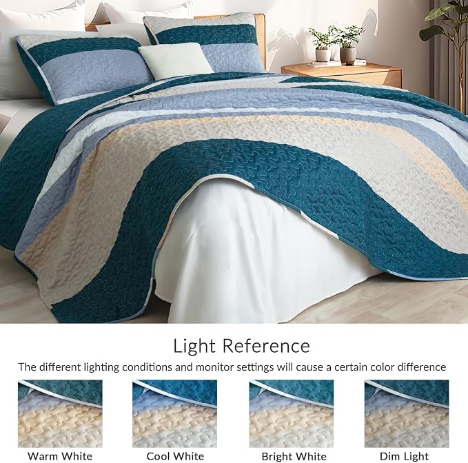 Whale Flotilla Reversible Navy Blue Quilt Twin Size - Image 7
