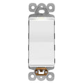 LIDER Minimalist Design Matte Finish Lighted Decorator Switch, Frameless Paddle Light Switch with Locator Light, Grounding Screw, 3-Way or Single Pole, 15A 120V, UL Listed, LS15-3W-W, White