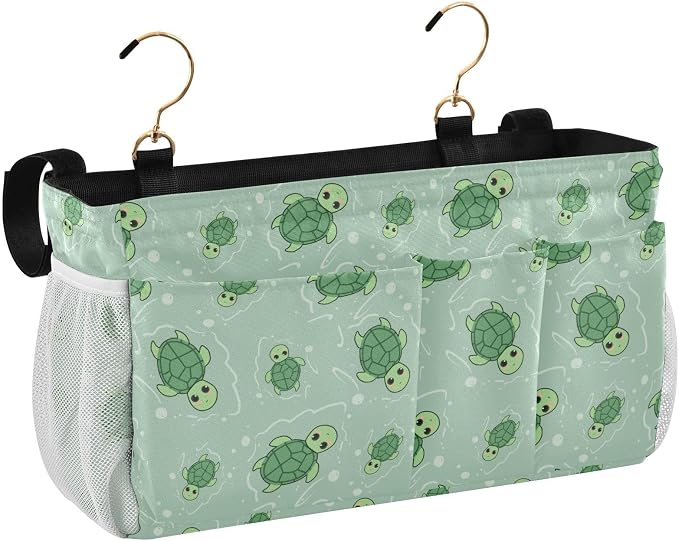 Cute Turtle tag8 Bedside Caddy Storage Bag Bedside Organizer by KOPIRIT