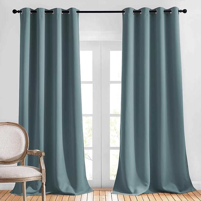 NICETOWN Bedroom Blackout Long Curtains 120 Length by NICETOWN
