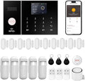 XUK Wireless 4G/GSM/Wi-Fi Security System for Home/Apartment, Smart Security Alarm with Door/Window Sensors, PIR Motion Detector, Compatible with Alexa/Google Home, Easy Installation (24pcs Set)
