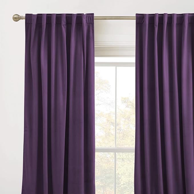 RYB HOME Velvet Room Darkening Curtains - Image 3