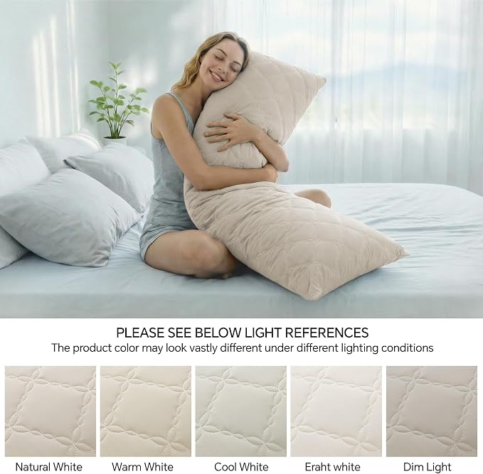 BEDELITE Cooling Body Pillow, Memory Foam Filled, 20x54 Inches | Soft & - Image 6