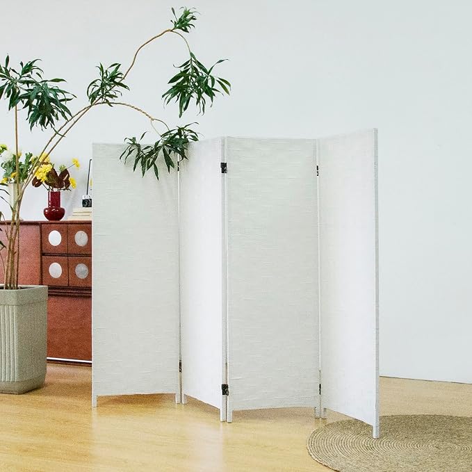 4 Panel Double Sided Short Room Divider by Furnnylane
