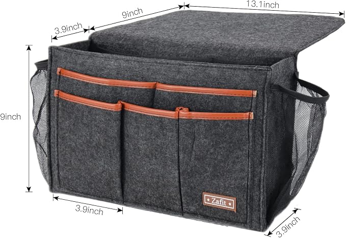 Zafit Bedside Caddy, Large Size Bedside Storage Organizer Bedside Organizer - Image 3