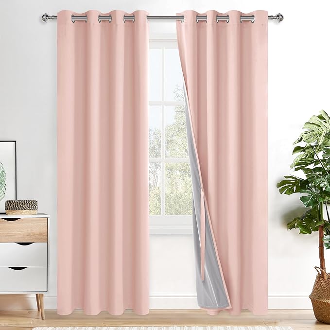 XWZO 100% Blackout Curtains 2 Panels by XWZO