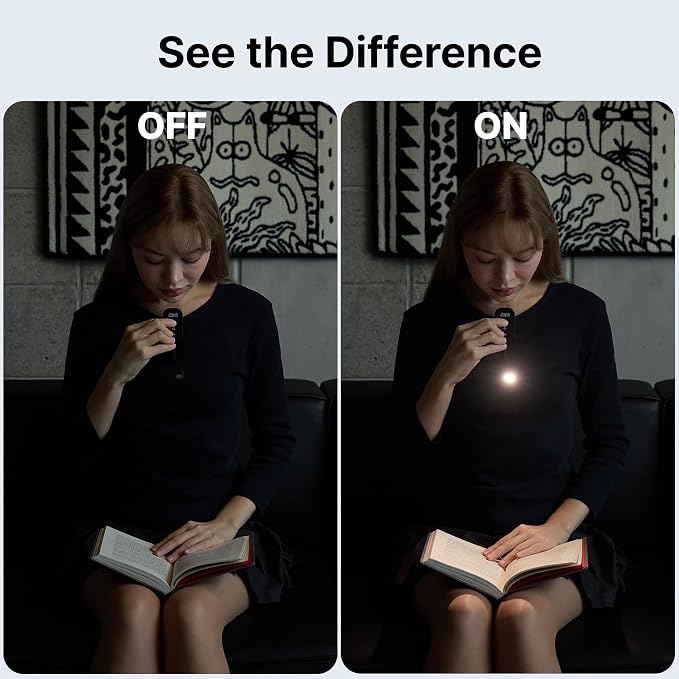 Clip-On Light for Clothes with Portable Case – Book Light, USB Rechargeable LED - Image 2