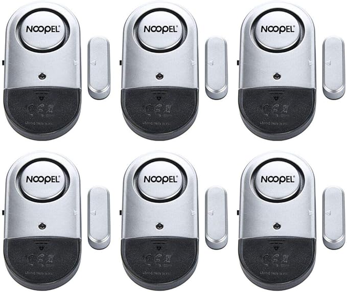 Door Alarms for Kids Safety, 6 Pack 120dB Pool Alarm Sensor for Doors and Windows, Window Alarms for Home Security, Burglar Intruder Entry Alert for Toddlers Personal Security