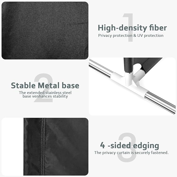 Room Divider for Privacy Protection，Black - Image 4