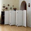 Compact 6 Panel Short Room Divider, 47.2 Inch Tall Double-Sided Rattan Folding by PawlaBay