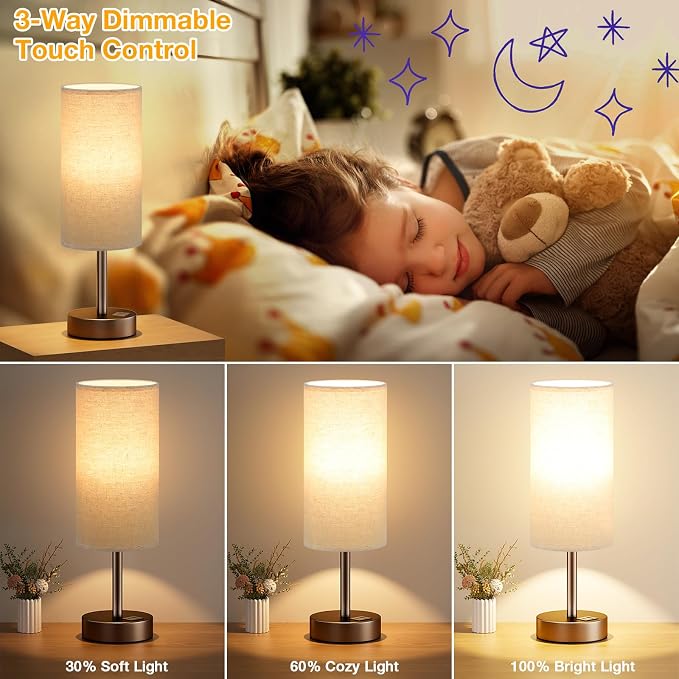 Dicoool Bedside Table Lamp for Bedroom - Image 3
