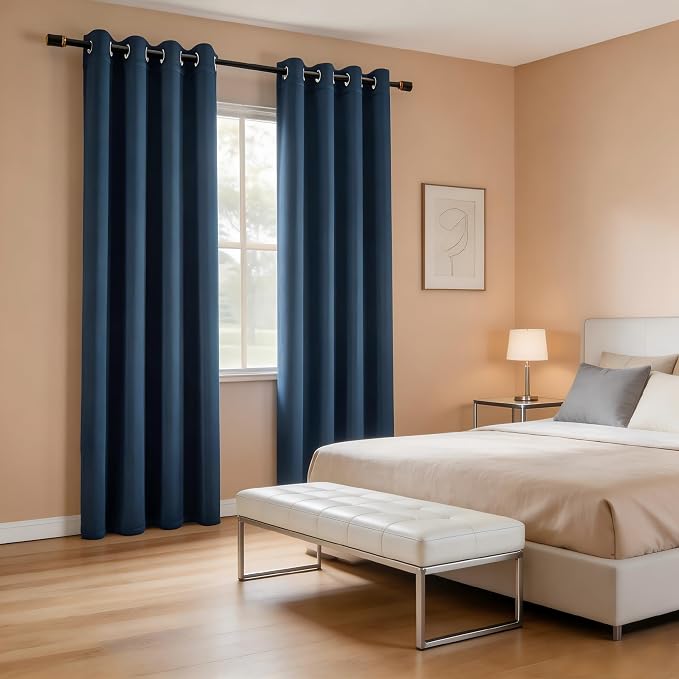 IGEMAEVE Blackout Curtains for Bedroom Grommet Blue 52" W x 84" L | Bedroom | by IGEMAEVE