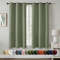MIULEE Blackout Curtains for Bedroom 2 Panels 40 x 45 Inch Long Sage | Thermal by MIULEE