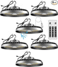 ACOHOOK 300W LED High Bay Light Motion Sensor(Energy Saving), 45000lm Commercial Bay Lights with Remote Control AC100-277V High Bay LED Shop Lights Supports Normal Mode & Motion Mode Switching- 6Pack
