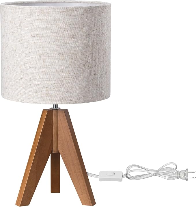 EDISHINE Tripod Table Lamp, Small Cute Bedside Lamp, 14.2 Inch, E26 Base | - Image 8